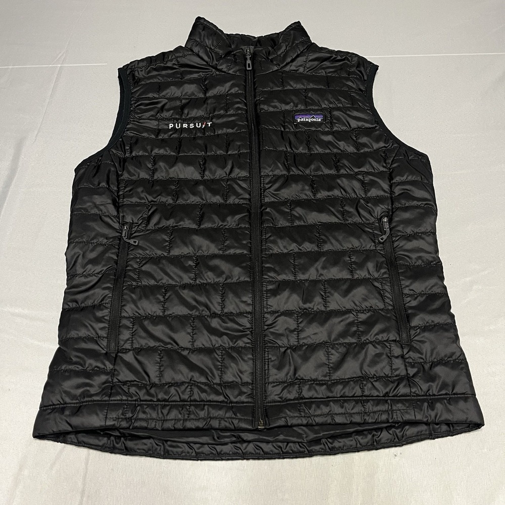 Patagonia Nano Puff Vest Men's M Black Primaloft Insulated Outdoor Logo